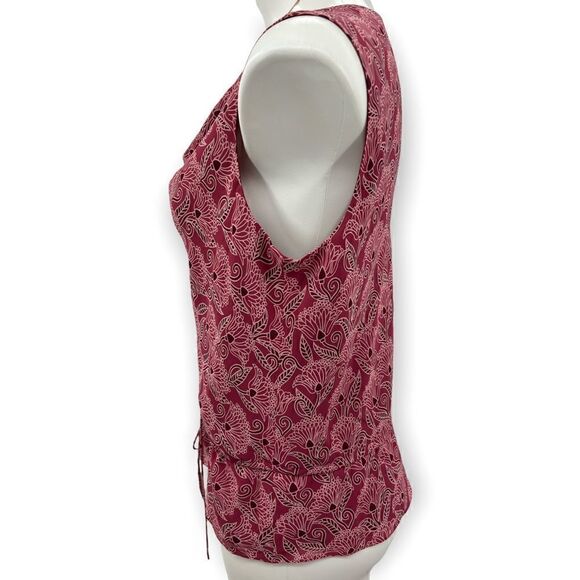 Ann Taylor Loft mauve floral print sleeveless polyester top - Picture 4 of 4